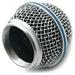 Mikrofongaller - Silver med Blå ring